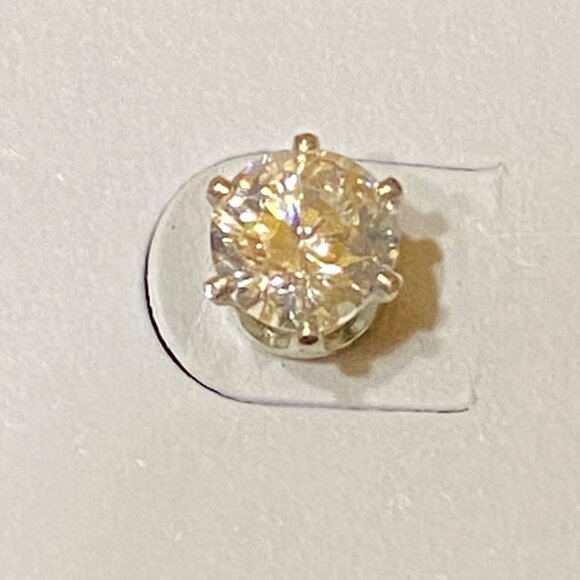 5mm x 5mm Sterling Silver 925 CZ Stud Earrings 6-Prong Setting Vintage Style Jew - Picture 3 of 12